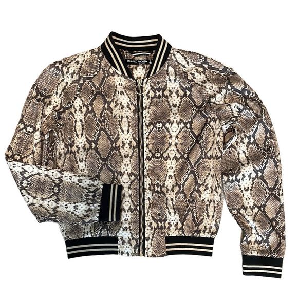 blanc noir Jackets & Blazers - Blanc Noir Sport nylon snake pattern jacket sz S